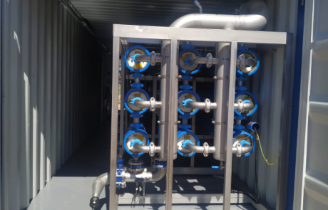 Wasseraufbereitungsanlage:Umkehrosmoseanlage in Container verbaut