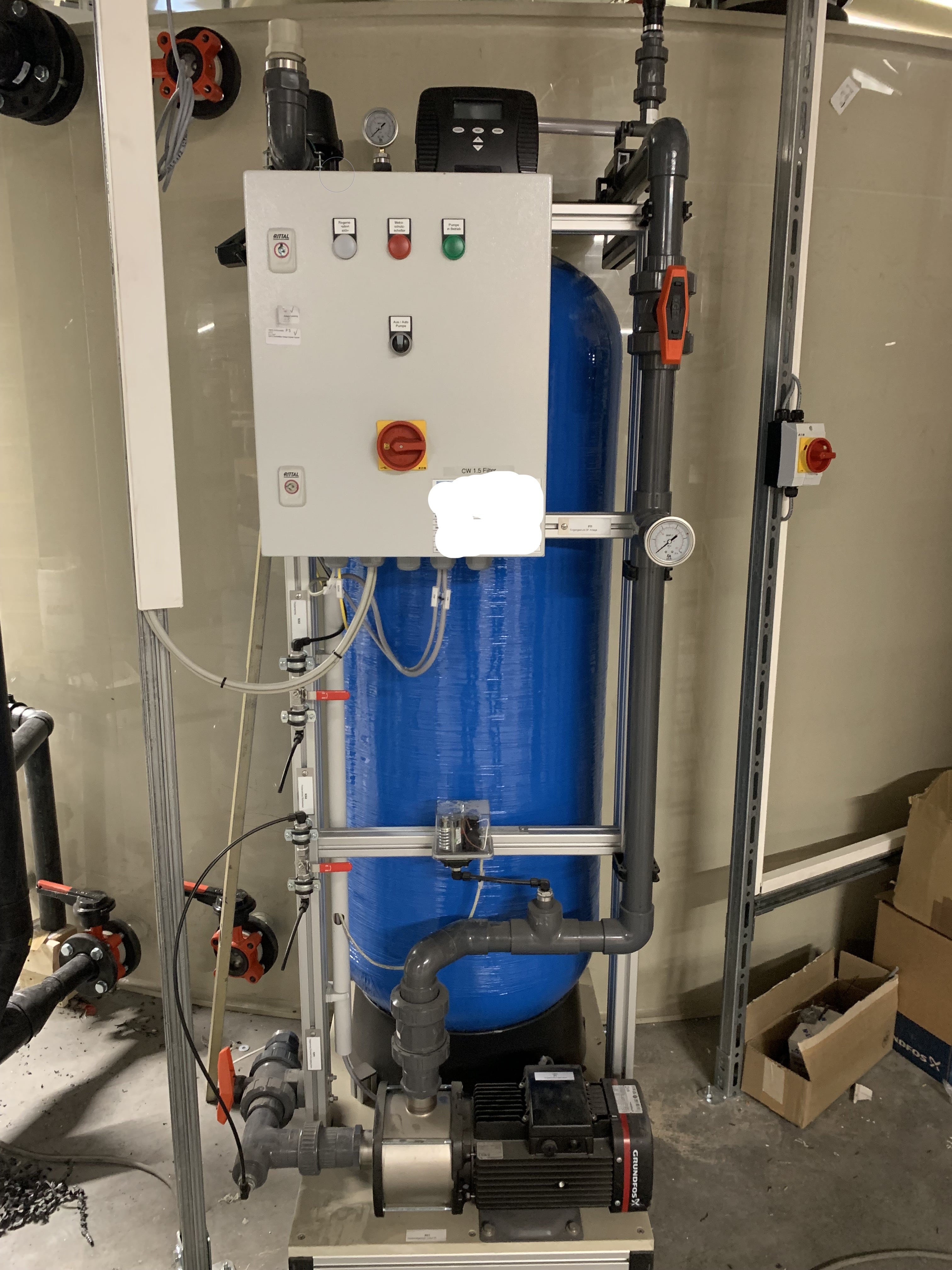 Automatischer Kies-/Sandfilter 7 m³/h auf Alugestell