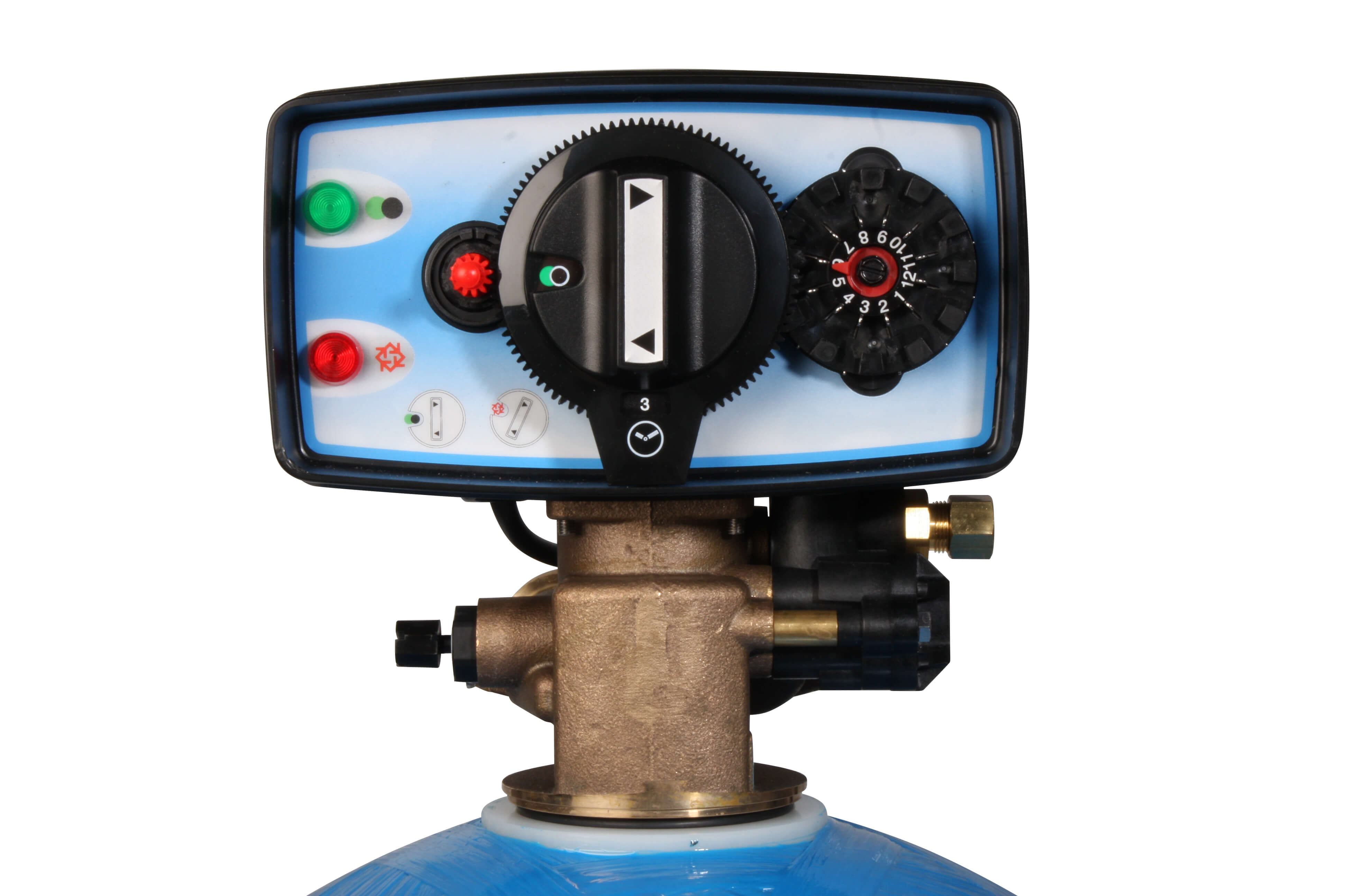 Steuereinheit einer Enthärtungsanlage für Warmwasser